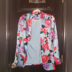 Forever 21 - Floral Satin Blazer